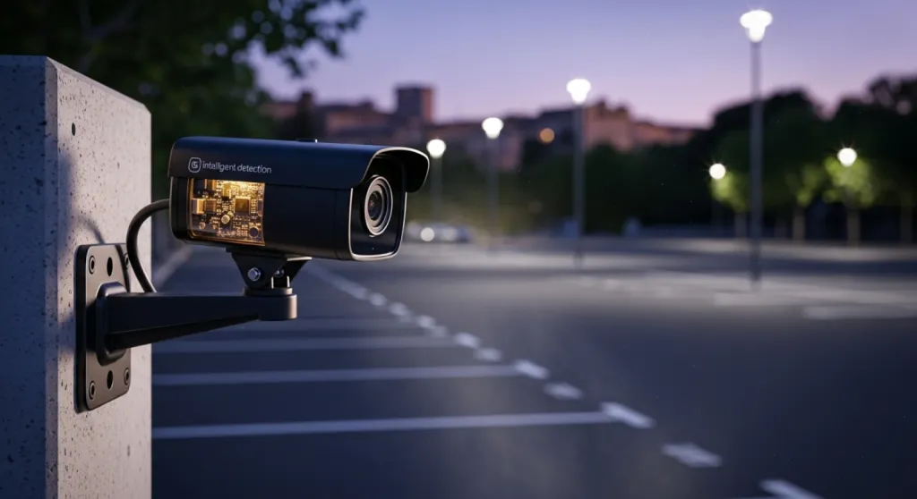 Pose de caméras infrarouges extérieures avec détection intelligente pour parking sécurisé à Aix-en-Provence
