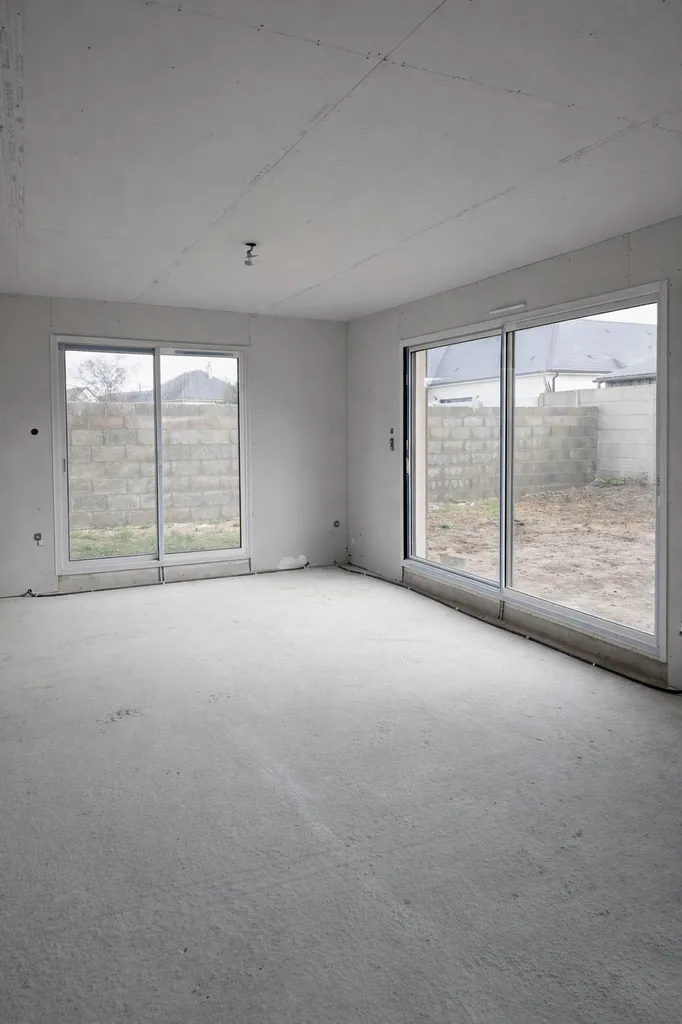 Isolation, placo sur les murs qui donne à l'extérieur, plafond en placo et cadre des baies vitrés à Blois (41) Loire et Cher