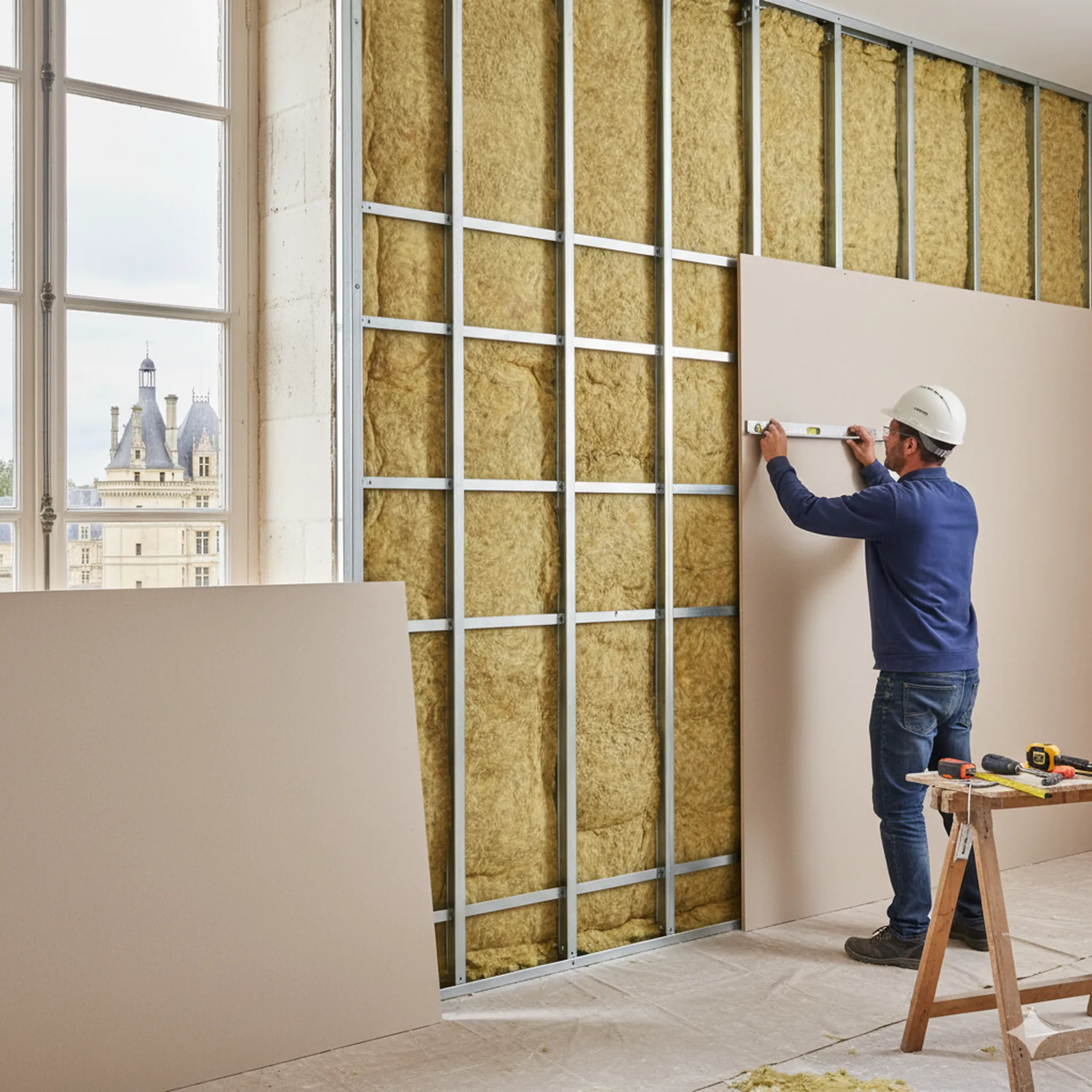 poser un mur en placo