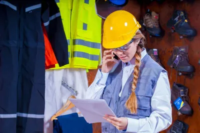 Ouvrier de chantier à Toulouse utilisant des lunettes de protection travail CPI Hygiène