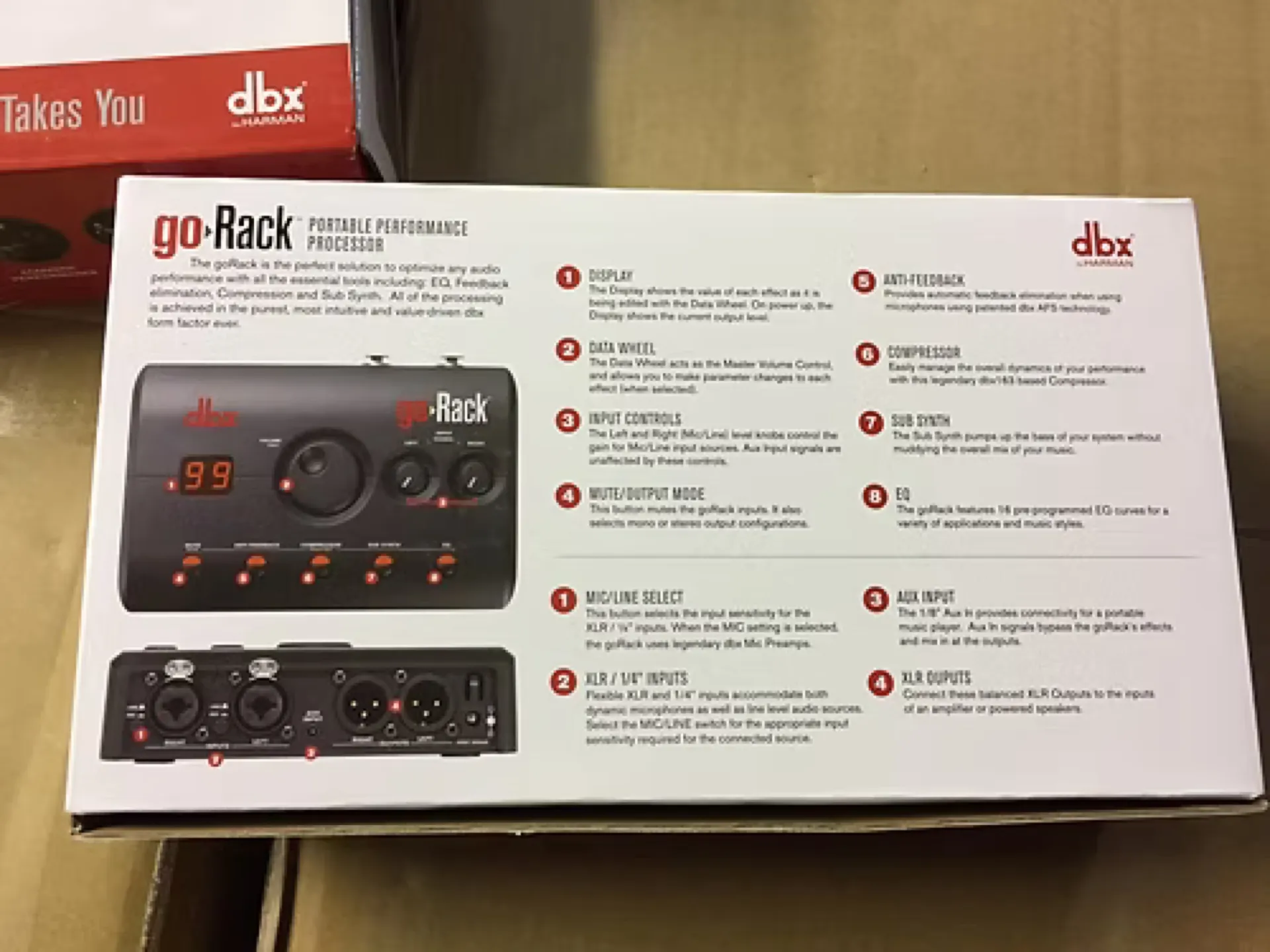 FILTRE SON TRAITEMENT DE SON DBX GORACK