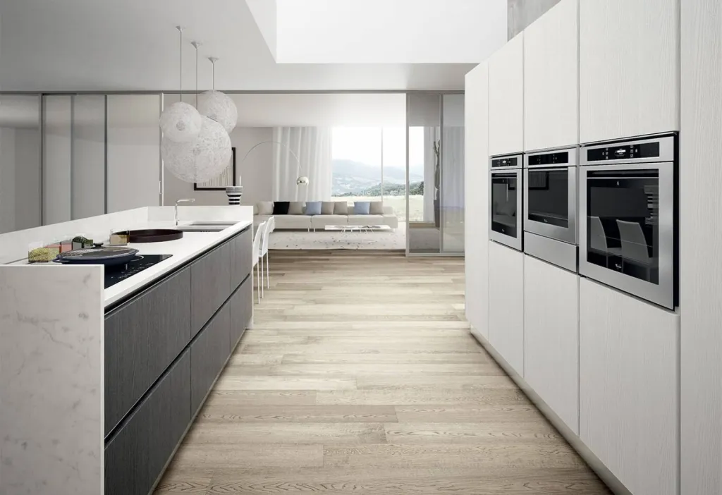 Modèle de cuisine italienne moderne avec installation sur Cassis dans le 13