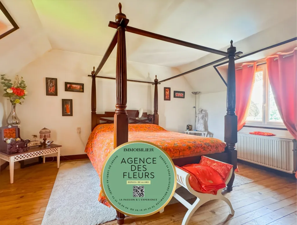 A saisir chaumière de 170 m² édifiée sur un terrain de 1963 m² sur la commune de BOSROUMOIS 27670