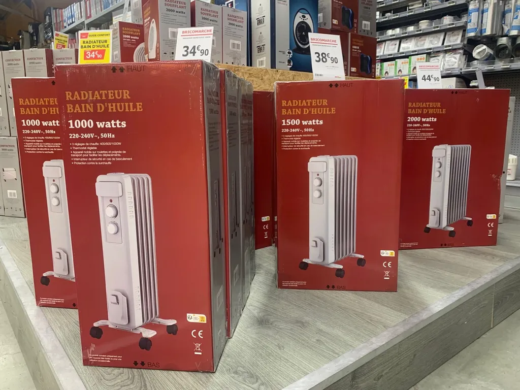 Radiateurs bain d'huile mobiles