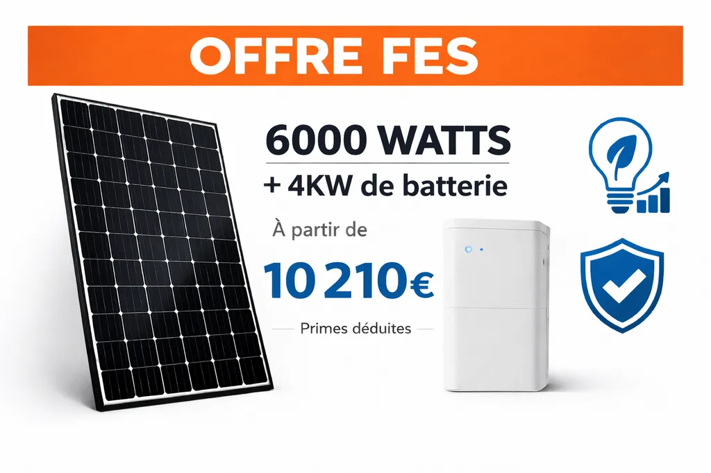 Offre 6000 W micro onduleur + 4KW de batterie – Autoconsommation renforcée pour foyer familial