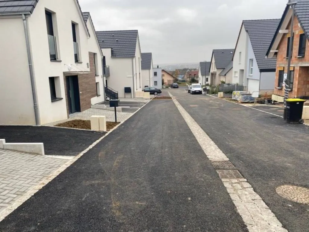 Pose de pavé pour lotissement situé à Mommenheim proche d'Haguenau