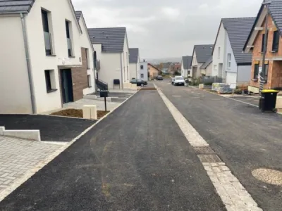 Pose de pavé pour lotissement situé à Mommenheim proche d'Haguenau