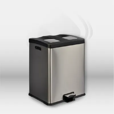Poubelle de tri sélectif à pédale Multiflux 60 installée dans des bureaux professionnels à Mont-de-Marsan, Landes (40), Nouvelle-Aquitaine, disponible partout en France