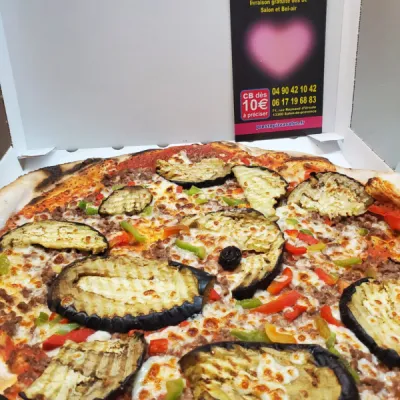 pizza aubergine feu de bois salon