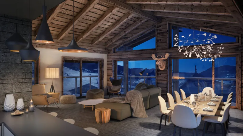 Appartements neufs du T2 au T3 du chalet 1839 aux Gets avec vue sur le Mont-Chéry