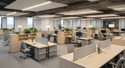 Solutions sur mesure pour l’aménagement de bureaux professionnels avec bureau d’étude interne et space planning ergonomique par un spécialiste avec devis gratuit à Marseille dans les Bouches-du-Rhône