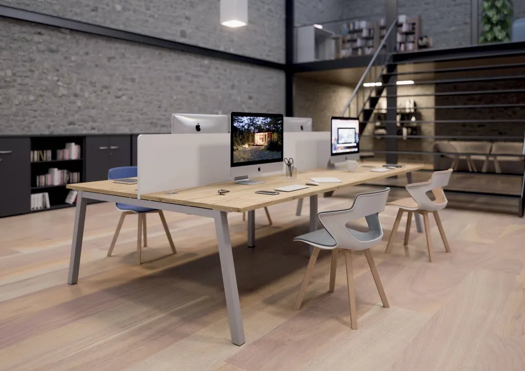 Bureaux multipostes et écrans de séparation acoustiques dans un open-space à Montpellier