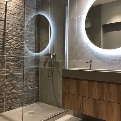 meuble bois avec plan beton