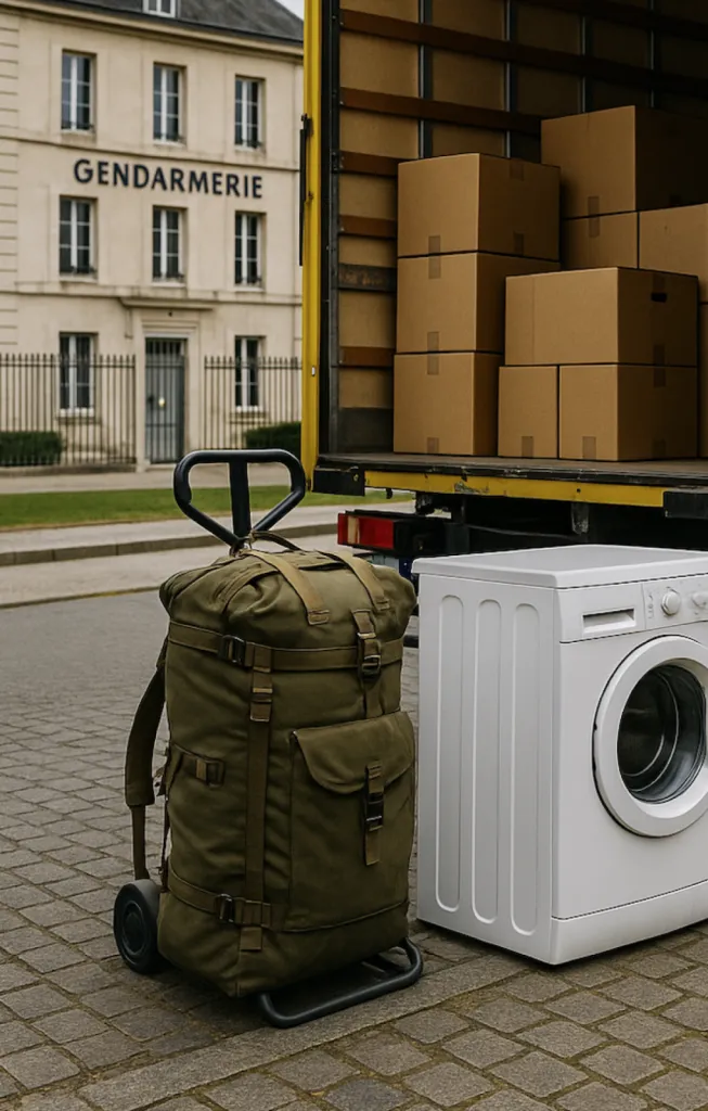 Déménagement économique de la centrale nucléaire de Paluel vers le centre de formation de la gendarmerie à Melun