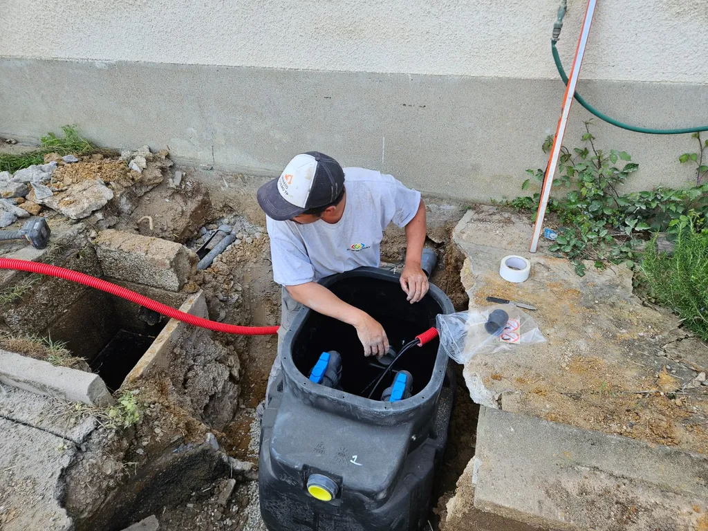 Remplacement et Installation d'une station de relevage double pompe à Saint-Didier-au-Mont-d'Or près de Lyon