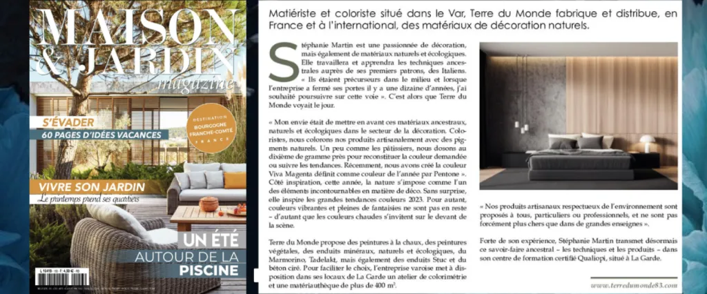 Terre du monde de nouveau à l’honneur dans le magazine Maison&jardin !