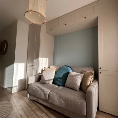 Agencements sur-mesure et ambiance chaleureuse dans appartement sur plan à Biganos, par l’Atelier D. architecte d’intérieur