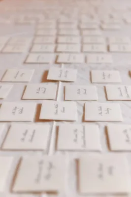 Chic mini envelope table plan