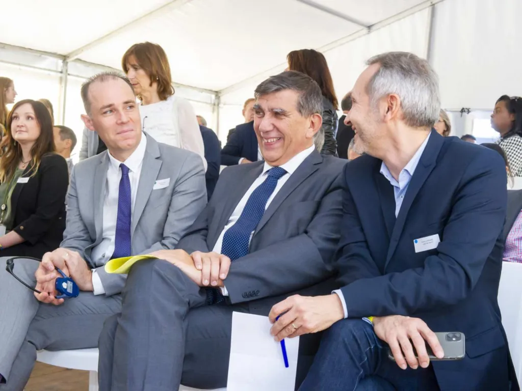reportage événementiel inauguration du nouveau Hub UPS Lyon Saint Exupéry Benoît Rochas, Pierre Marmonnier, Lionel Lassagne