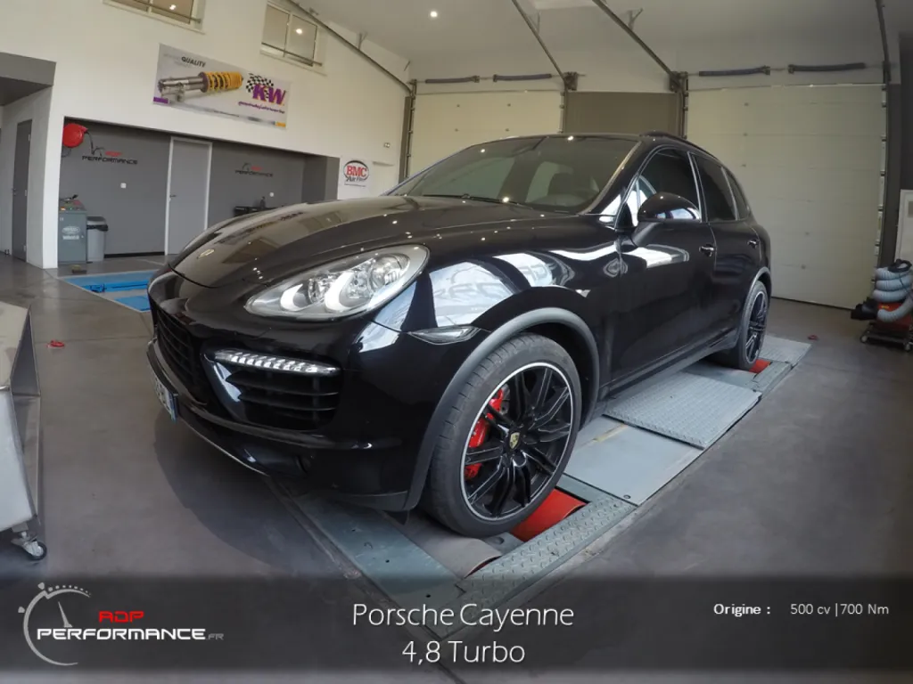 Porsche cayenne turbo noir banc de puissance