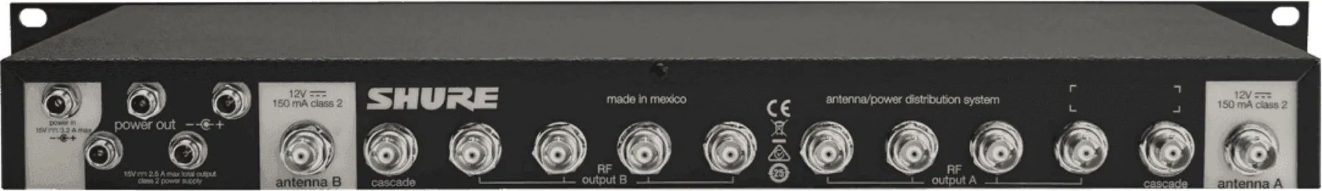 DISTRIBUTEUR AMPLIFICATEUR ANTENNE SHURE + ANTENNES + PIEDS