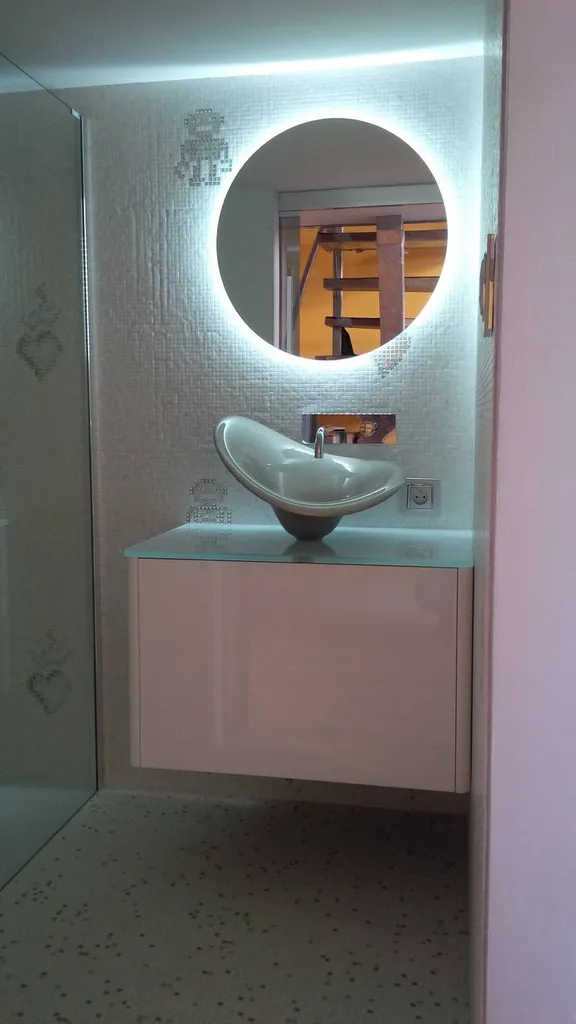 meuble vasque suspendu blanc mat