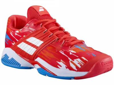 packshot chaussure babolat rouge 3-4