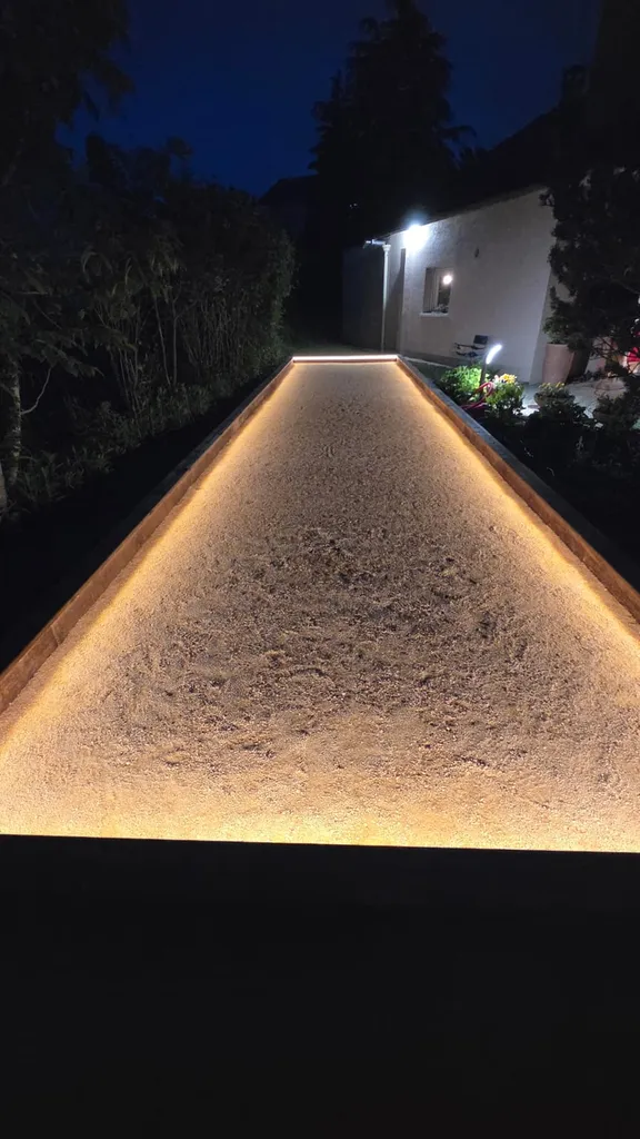 Devis pour création d'un terrain de pétanque lumineux haut de gamme à Meximieux dans l'Ain (01)
