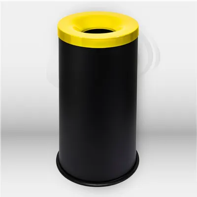Poubelle 90 litres tri sélectif avec couvercle anti-feu installée dans un espace professionnel à Mont-de-Marsan, Landes (40), Nouvelle-Aquitaine, disponible partout en France