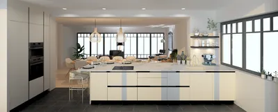 îlot central en céramique effet marbre à 2 pas d' Arcachon