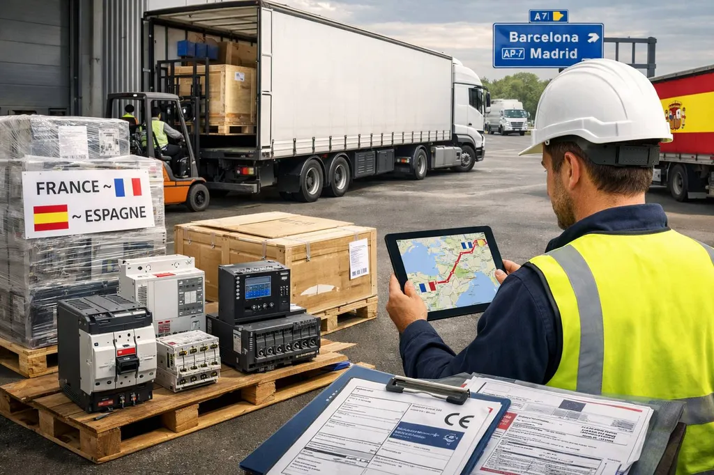 Transport d’équipements électriques industriels de la France vers l’Espagne