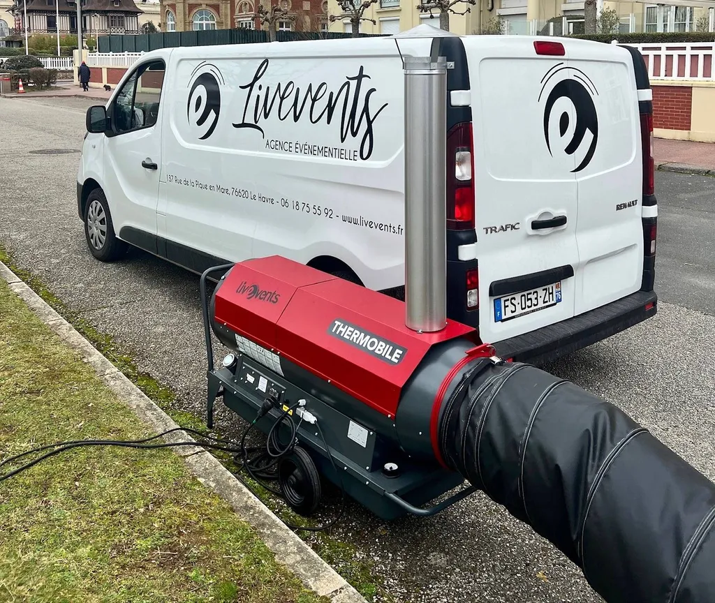 Location canon à air pulsé 45 kW au Havre