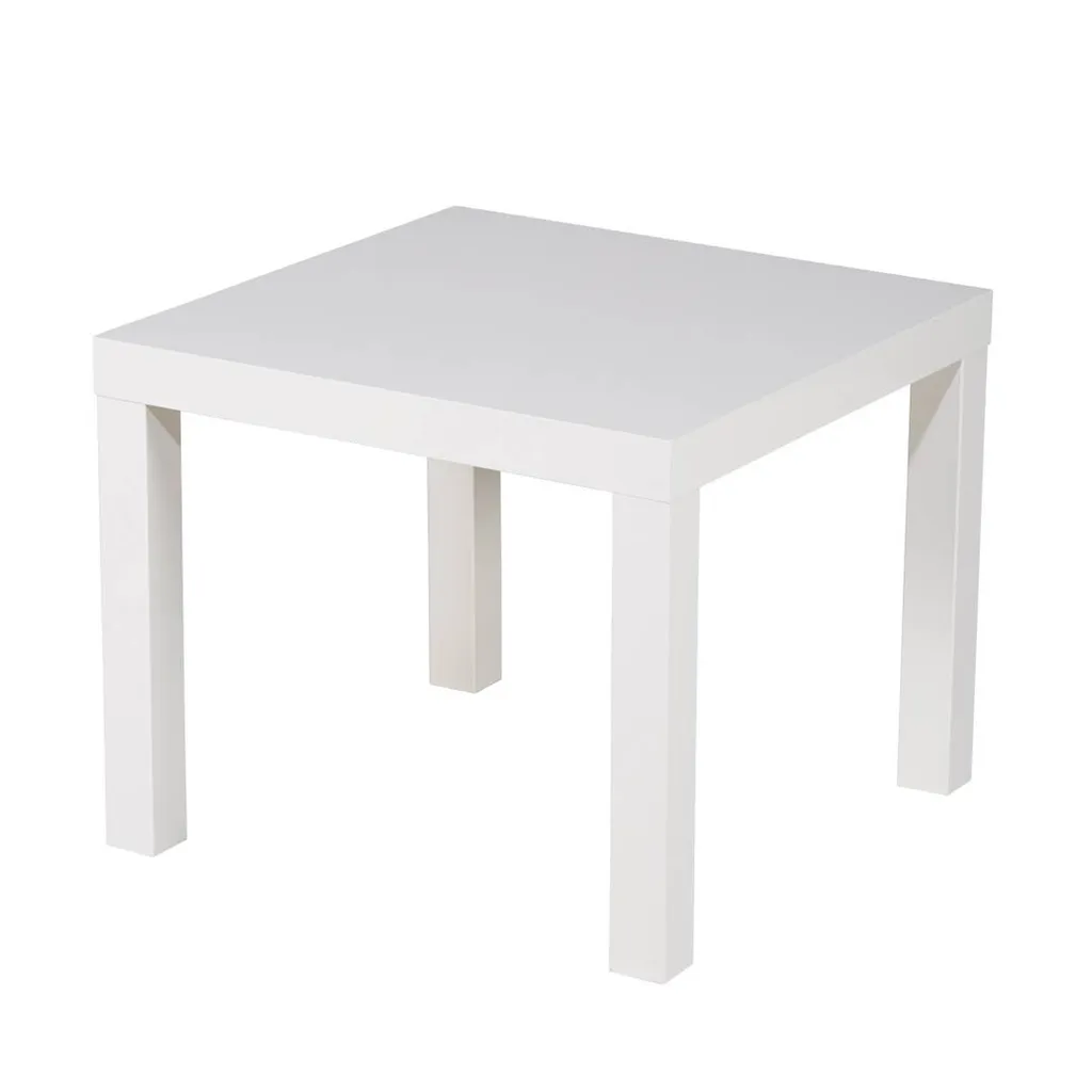 Location table basse carrée blanche pour salon à Lyon