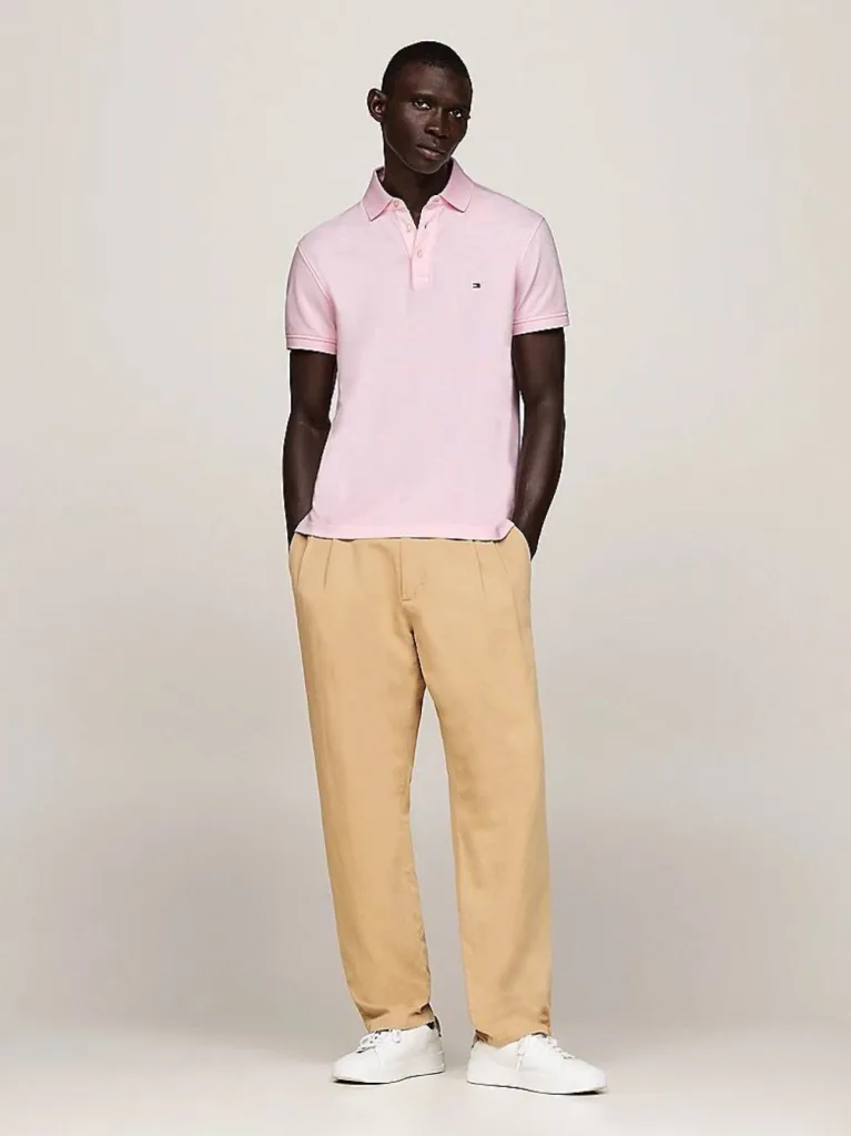 Polo slim fit ajusté 1985 collection  rose - Tommy Hilfiger ches Urban Chic à Dieppe