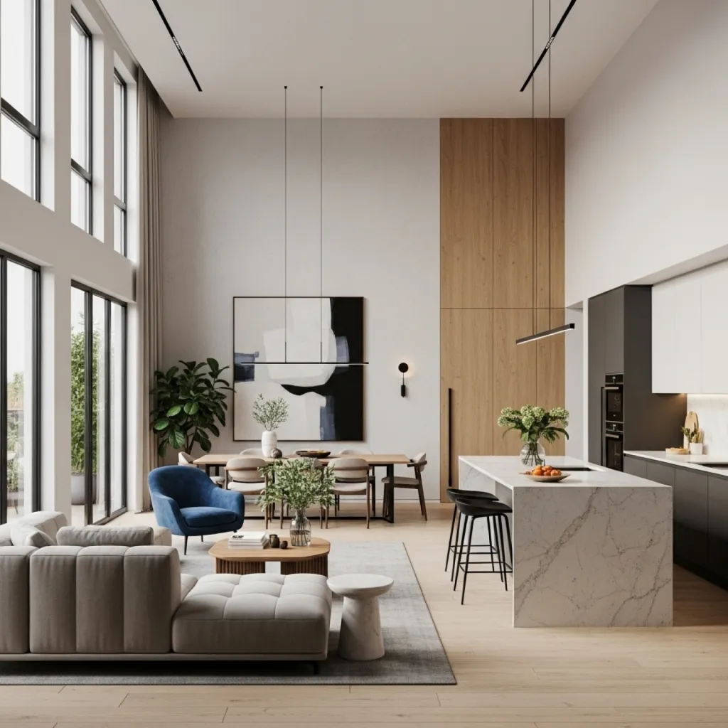 Achetez carrelage intérieur moderne en grès cérame grand format pour cuisine et séjour à Lyon