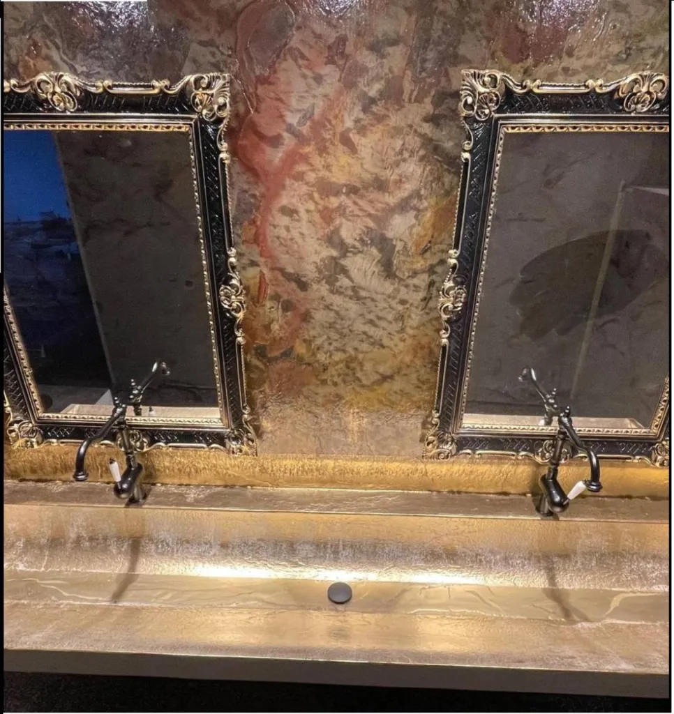  Feuille de Pierre, patine feuille d’or, resine Crystal TERRE DU MONDE