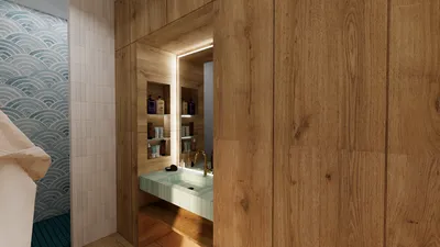 Salle d’eau contemporaine et fonctionnelle après rénovation à Hossegor