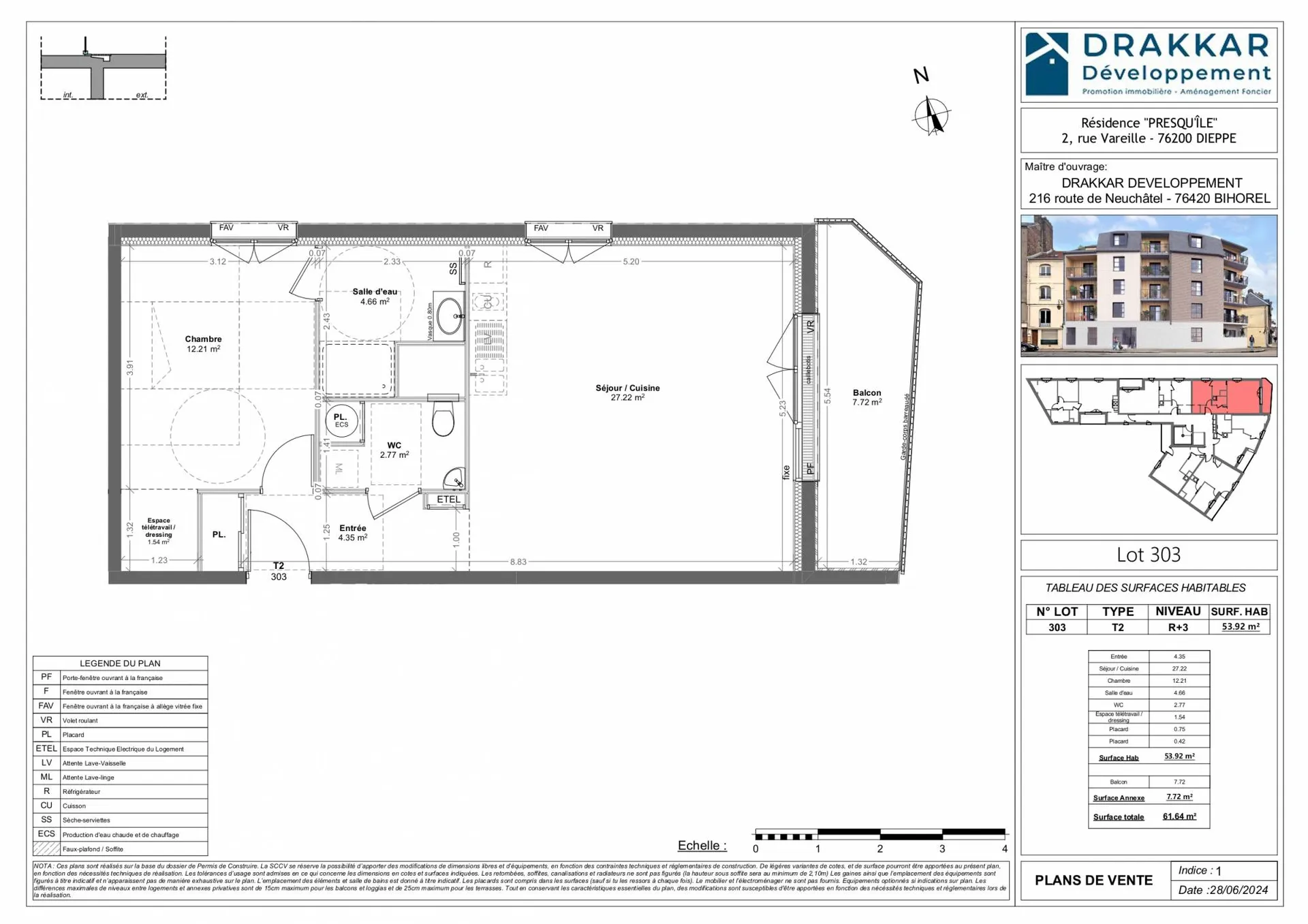 Vend Appartement neuf avec balcon