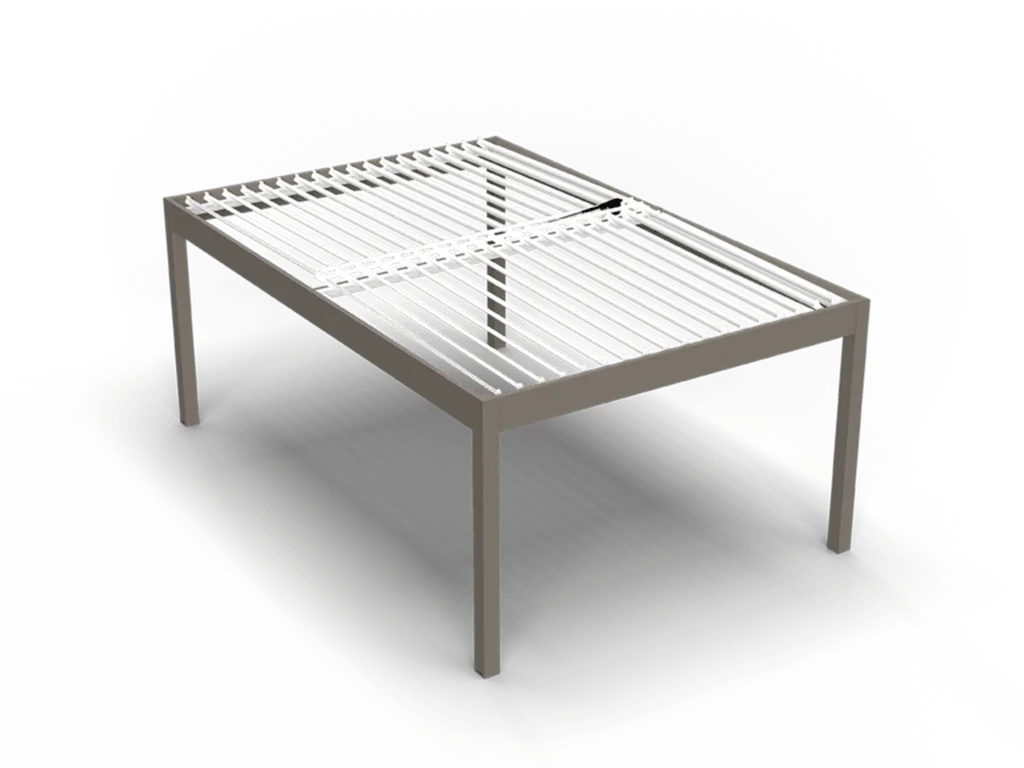 Pergola bioclimatique aluminium avec lames orientables à Ajaccio