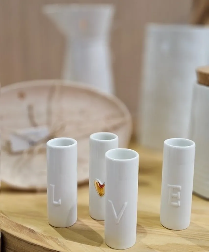 MINI VASES RADER EN PORCELAINE
