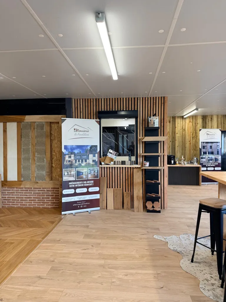 Menuiserie & Tradition, atelier de menuiserie artisanale pour projets sur-mesure d’ossature bois et aménagements intérieurs près de Dieppe