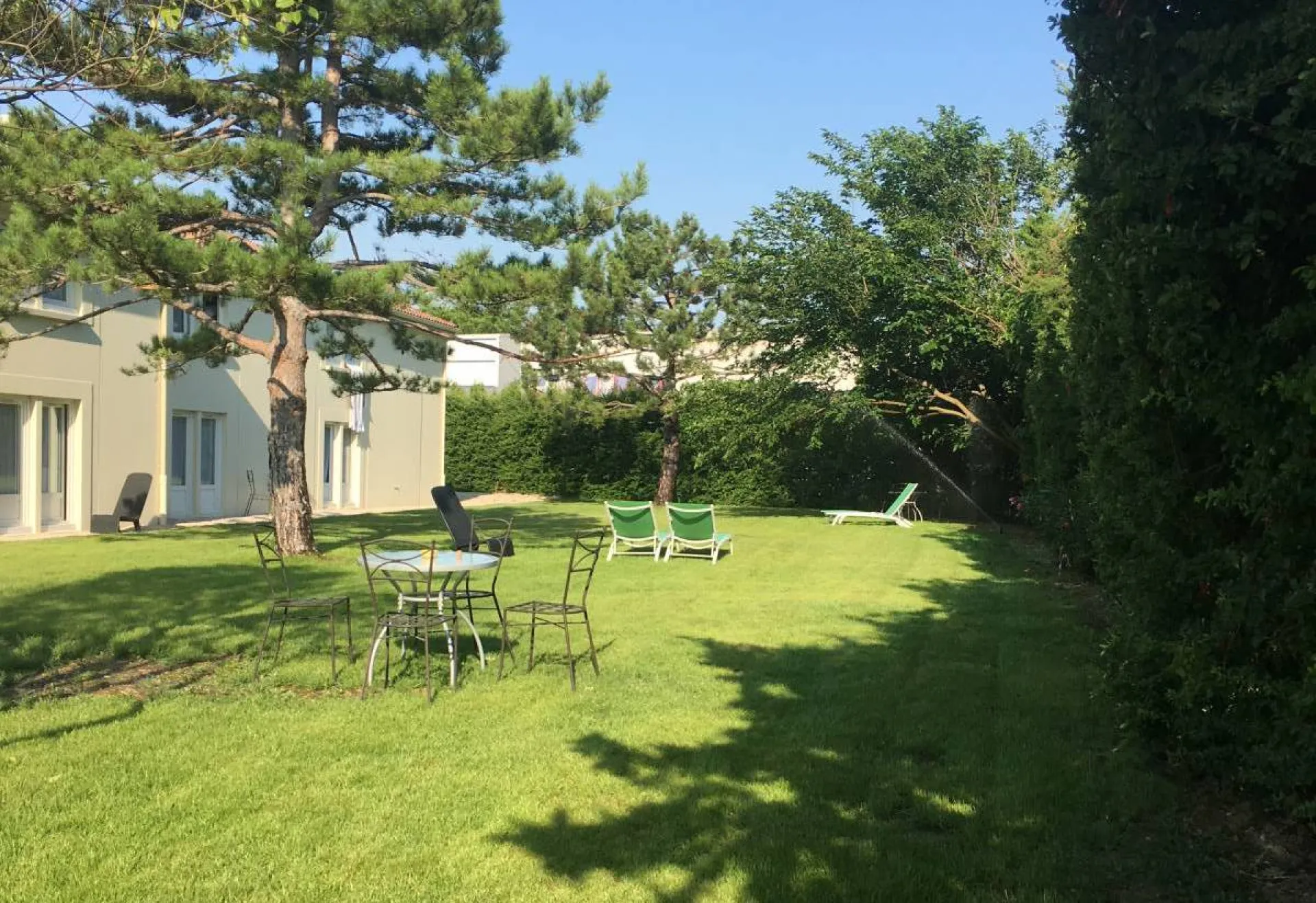 Engazonnement du terrain d'un hôtel dans le Lubéron