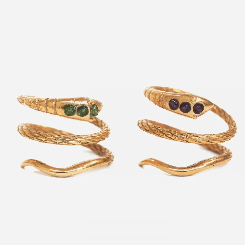 bague serpent et pierres semi-précieuses à Dieppe