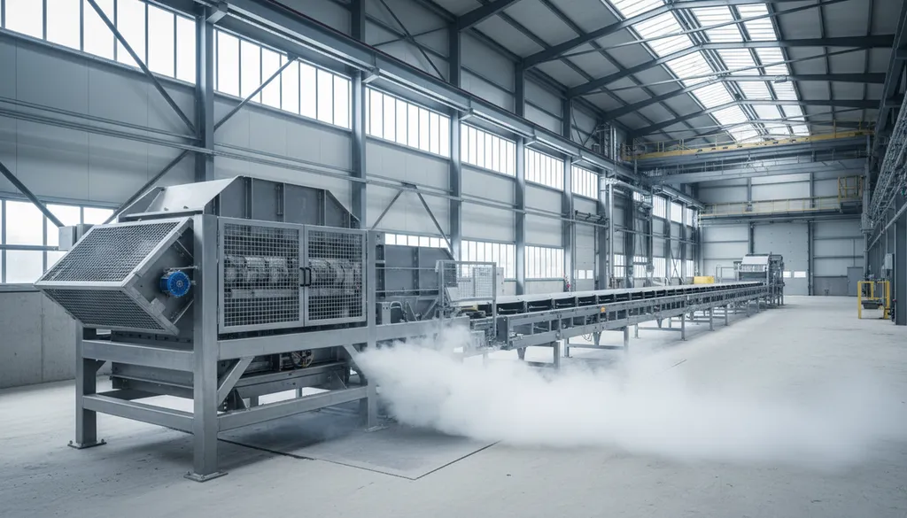 Nettoyage cryogénique d'installations de recyclage de déchets à Paris : cribles vibrants et tapis de tri restaurés sans eau ni arrêt d'exploitation prolongé