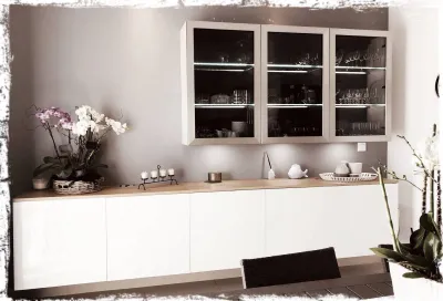 Conception & pose d'une cuisine blanche laqué avec ilot sur mesure design italien prés de St Cyr