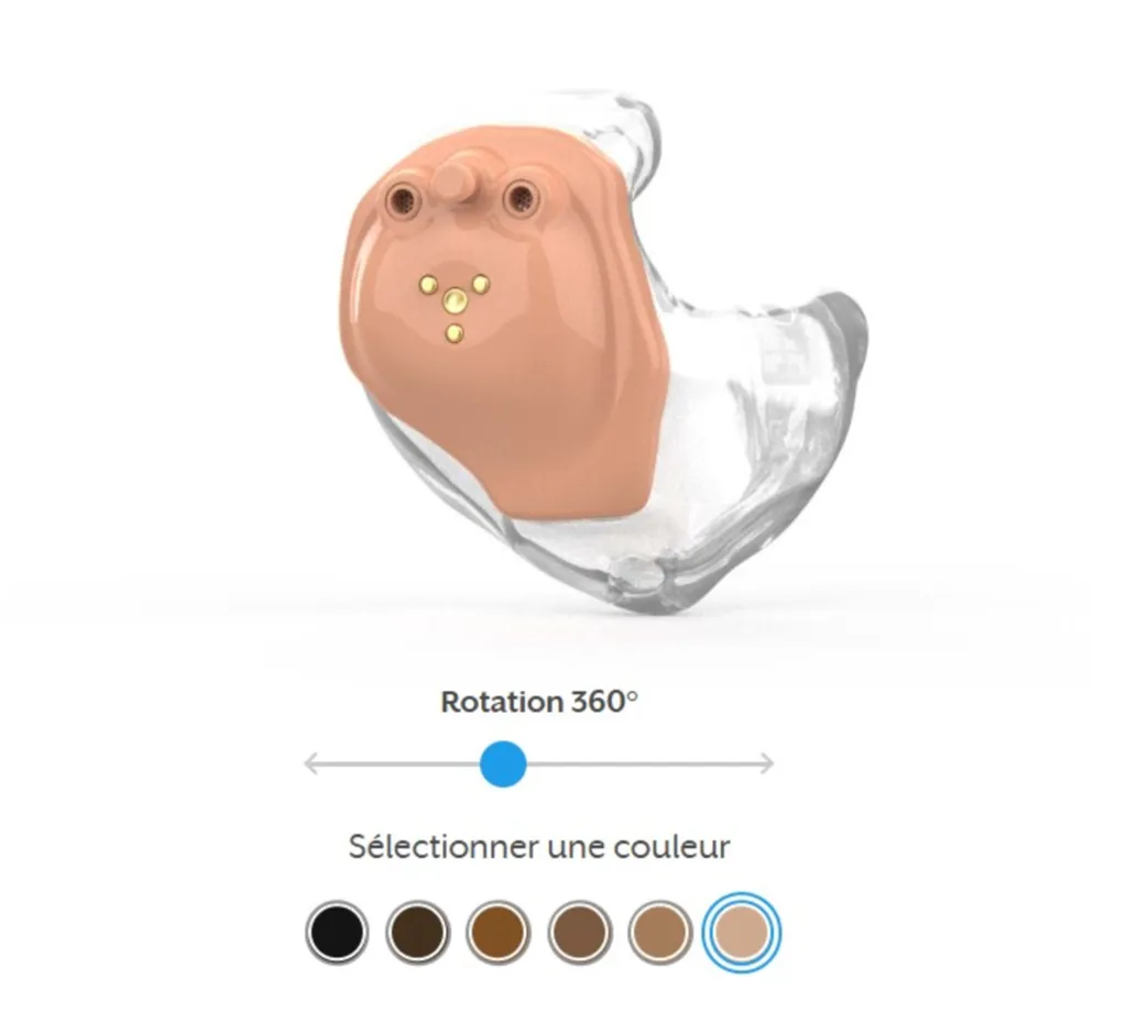 Meilleure Prothèse Auditive Intra-Conque Rechargeable proche de Lyon : Omega AI ITE R avec Intelligence Artificielle et Suivi de Santé Intégré