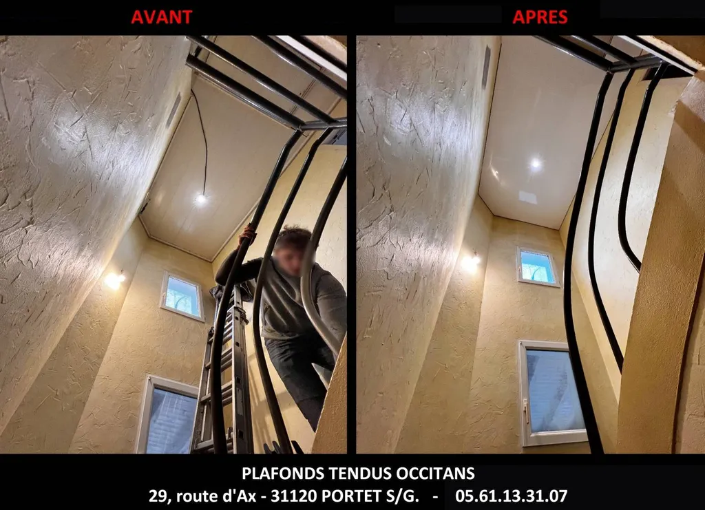 AVANT / APRES Plafonds Tendus Occitans Toulouse -  Albias