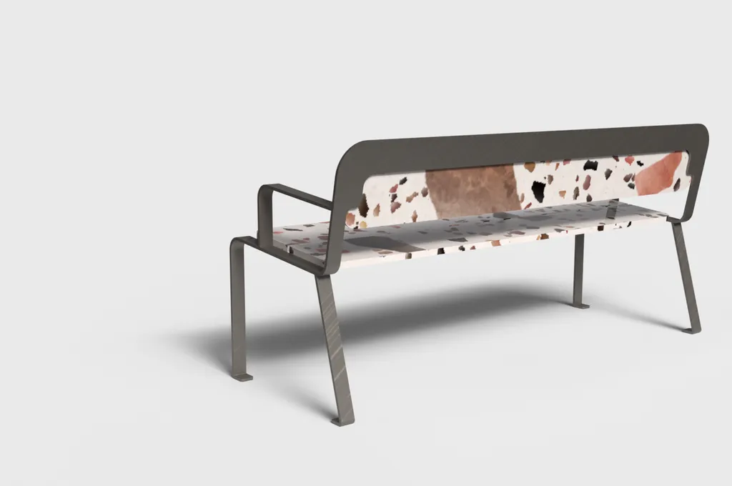 EVAN : banc sobre avec grand choix de coloris pour parcs et jardins