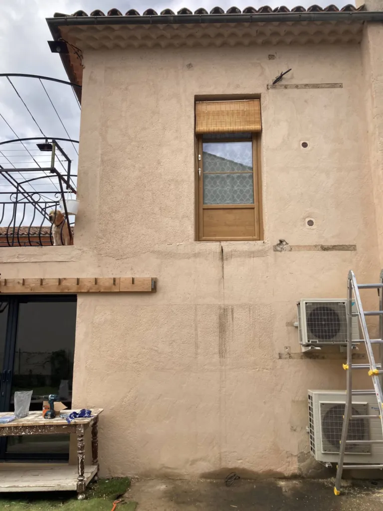 situation initiale une fois l'ancienne plateforme verticale désinstallée