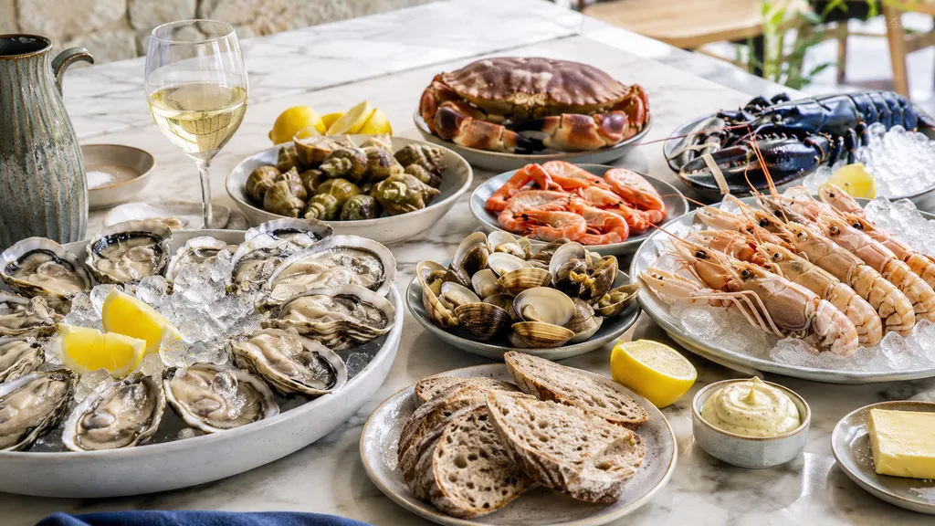 Ensemble de fruits de mer